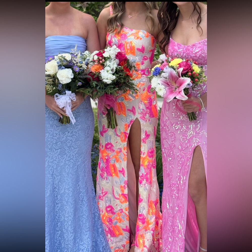 Jovani 26131 Pink/Orange Prom Dress Size 00 - Picture 9 of 10